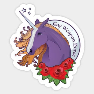 Gay Weapon Horse Sticker